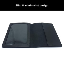 i enjoy + Passport Holder,Genuine Leather Passport Cover,Travel Document Wallet Organiser,Travel Document Holder Black