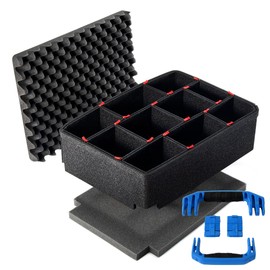 Pelican TrekPak Dividers for 1510 Case - Includes 2 Blue Handles & 2 Blue Latches - Case Insert - Portable Electronic Device Cover - Protects & Organizes Cameras, Laptops & Large Devices