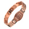 Copper Cross Bracelet for Men, Ultra Strength Magnetic Jewelry, Rice-Ear