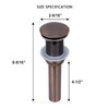 Akicon Push Button Antique Copper Finish Bathroom Sink Drain Stopper