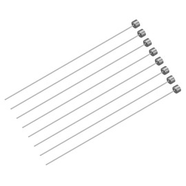 sourcing map Straight Ejector Pins, 1mm(0.04") Dia. 65Mn Steel Round Tip Punch 100mm(3.94") Long for Mechanical Maintenance 8Pcs