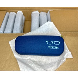 myeyedr 25 PACK Hinged Hard Clamshell Eyeglasses Sunglasses Storage Protective Case Blue