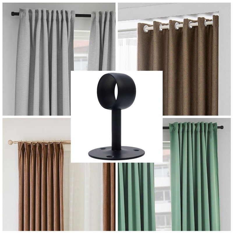 Antrader Curtain Rod Ceiling-Mount Bracket 1 1/2 Inch,4Pcs Ceiling Mount