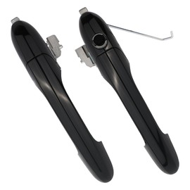 APPERFiT Exterior Door Handles with Key Hole Black for Left Driver & Right Passenger Side Compatible with Fiat 500 2012-2018 Door Parts Replaces 68069943AC 68069942AC