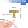 uxcell 5Pcs Brass Knurled Thumb Screws, M4x6mm Flat Stripe Bolt
