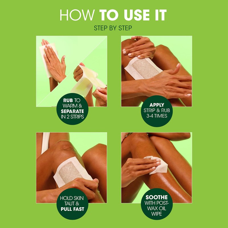Nad's Hair Removal Body Wax Strips for Normal Skin, Body