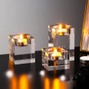 FineInno 3 Size Square Tealight Candle Holder Resin Molds, Rectangle