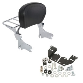 TCMT Chrome SissyBar Luggage Rack & Docking Hardware Kit Fit For Harley Touring Road Glide Road King FLHT FLHX FLTR 1997-2008 Street Glide FLHX 2006-2008 Electra Glide Standard FLHT 1997-2008