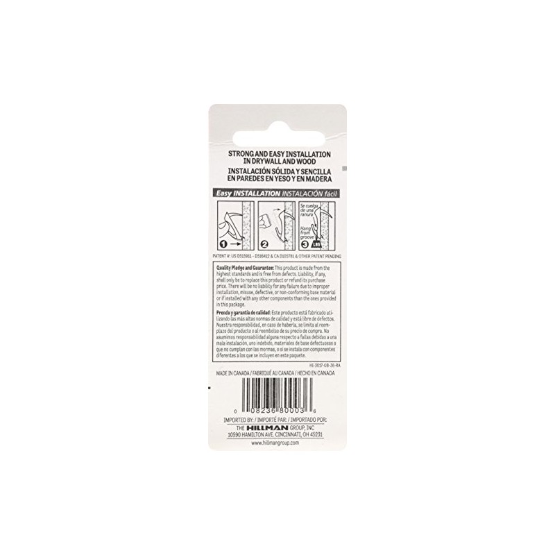 Hillman 122391 Small Wall Biter Picture Hangers White finish 40lbs
