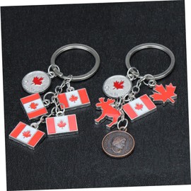 VALICLUD Juego De Llaveros Con La Bandera Nacional Canadiense De Material Resistente Y Creativo Para Uso Diario Llavero Decorativo