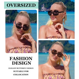 Eyekepper Bifocal Sunglasses Women Sunshine Readers +1.00 Strength Reading Sunglasses Oversize (Black)