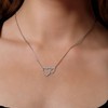 Gem Stone King Heart Necklace for Women | 18K Gold