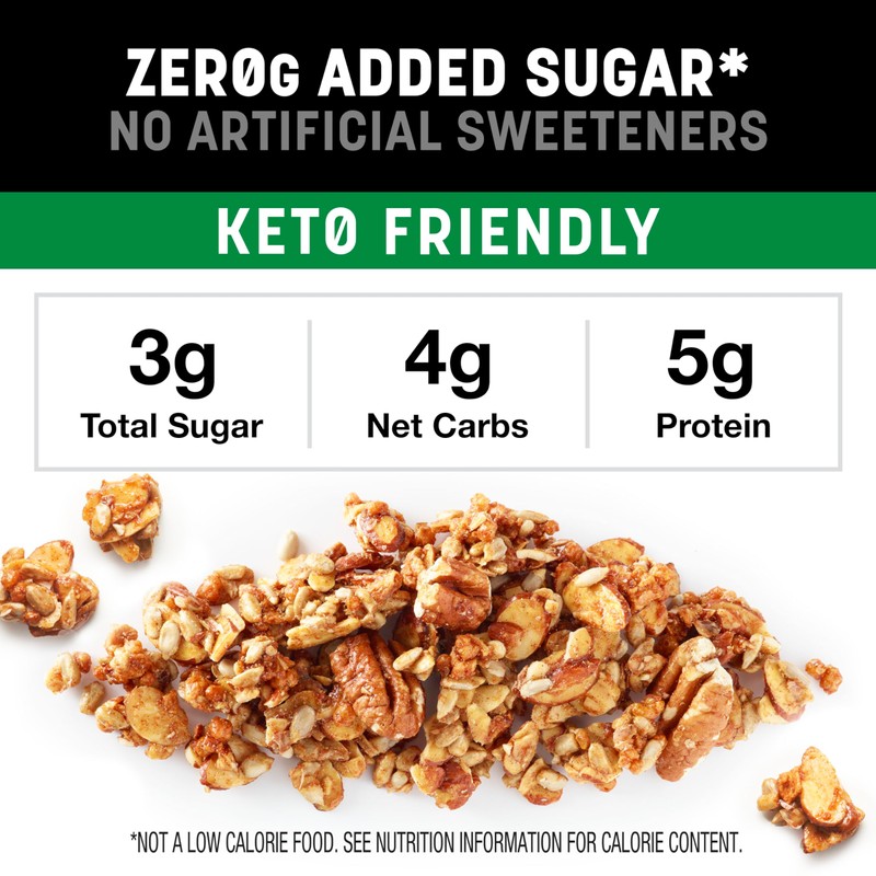 KIND Zero Added Sugar Keto Granola, Variety Pack, Apple Cinnamon