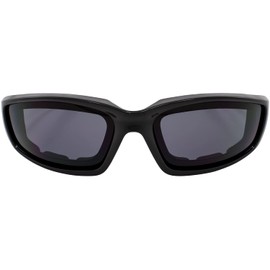 Birdz Eyewear Oriole Jet Ski Surf Kitesurf Rafting anteojos de sol y montura negra con lente ahumada, Marco negro, Estandar