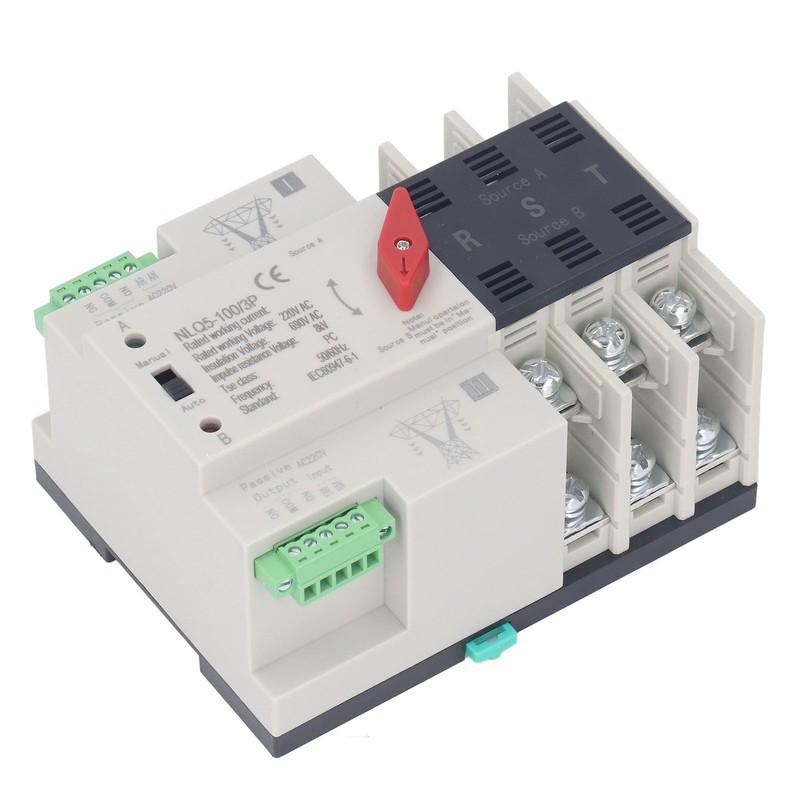 Dual Power Automatic Transfer Switch 3P Fast Switching Control Switch
