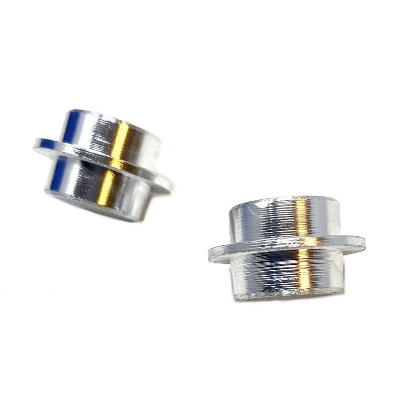 Team Dogz 10mm Scooter Wheel Bearing Spacers (Pair) - Silver