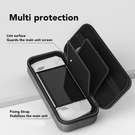 Carrying Case for Rog Alloy, Portable Hard Shell Pouch Travel Bag for Rog Ally and Accessories, Built in 10 Storage Card Slots (Gray)