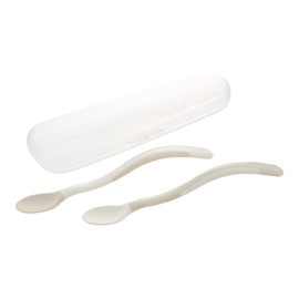 Richell Tri Soft Baby Food Spoon Set (Case Included) 1 Piece, 5 Months and Up