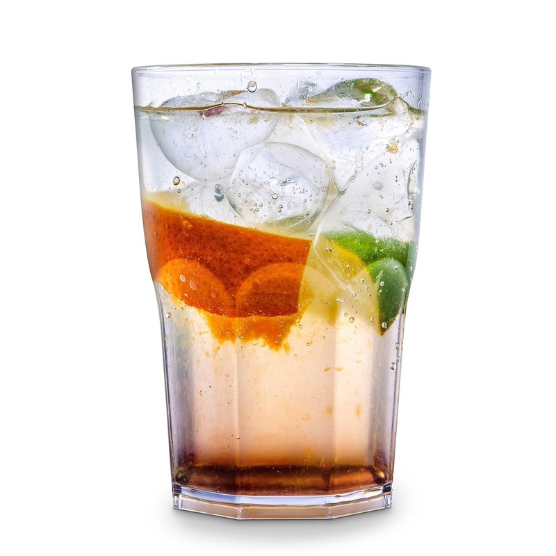 AIOS Avenue's Set of 6 Unbreakable Polycarbonate Octagon Shaped Tumblers.