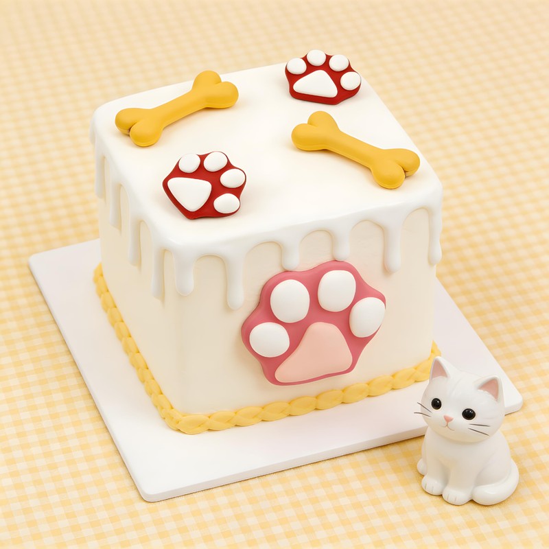 Cat Paw Fondant Mold Dog Paw Bone Silicone Mold