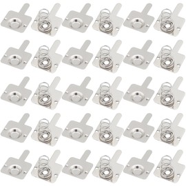 Skweawert 20 PCS AAA/Single-L-one Stainless Steel Metal Battery Spring Positive and Negative Conversion Spring Contact Nickeling Plate