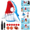 Kids Pool Toys,3-In-1 Inflatable Pool Float Set,Toddler Indoor Outdoor Water Play with 6 EVA Balls & 2 Mini Basketballs & 1 Mini Rugby Ball & Etc,Holiday Swimming Pool Party Toys Blow Up Summer