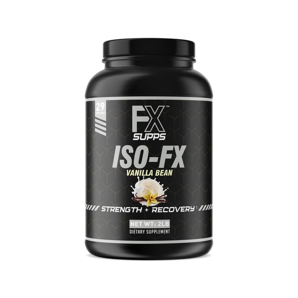 FX SUPPS ISO-FX 100% Isolate Whey Protein Powder (Vanilla) Ideal Post Workout Recovery Supplement with Complex BCAA & EAA Blend for Men and Women, Supports Muscle Recovery and Growth, 2.0 Pound