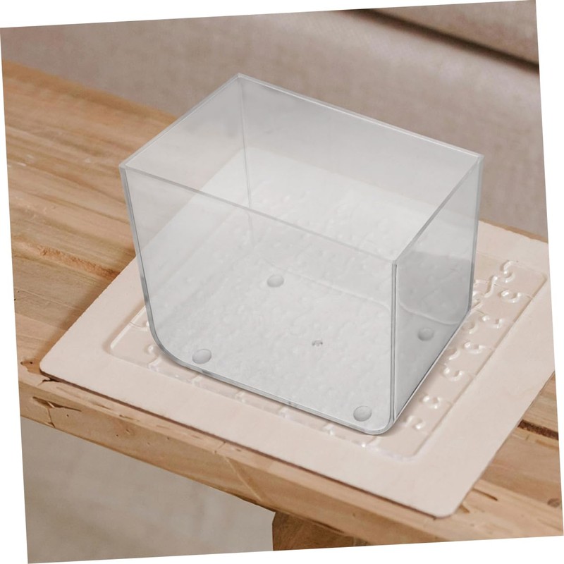 NOLITOY 2pcs Transparent Small Fish Tank for Desk Bookshelf Multi