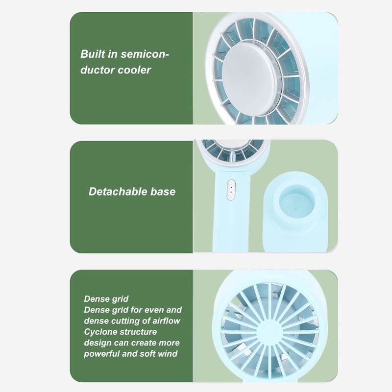 Mini Handheld Fan USB Charging 2200mAh Battery Portable Handheld Fan
