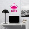 Transparent Decal Stickers of King Crown (Pink) Premium Waterproof Vinyl