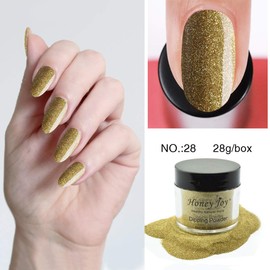 28g/Box Golden Glitter Fine Dipping Powder No Lamp Cure Nails Dip Powder Like Gel Nail Natural Dry For Nail Salon£¬No.28