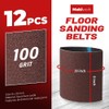 8 inch x 19 inch 100 Grit Sanding Belts, 12