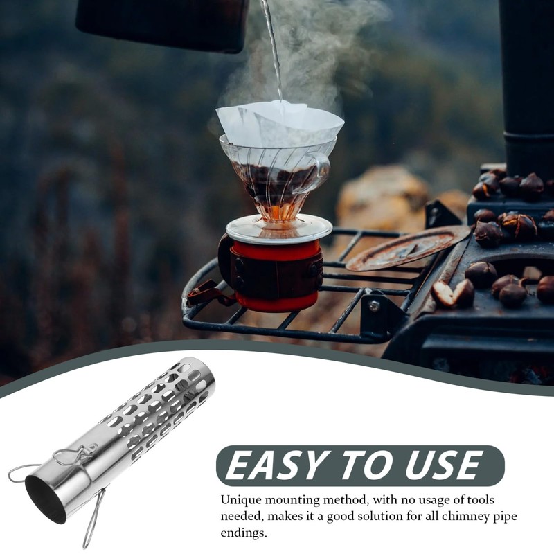 Parliky Metal Chimney Cap Rainproof Cover for Garden Chimney Vent