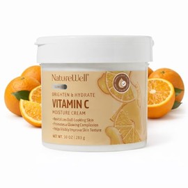 NATURE WELL- Crema hidratante iluminadora con vitamina C clínica para rostro y cuerpo, cuidado de la piel antienvejecimiento, reafirmante y nutritiva