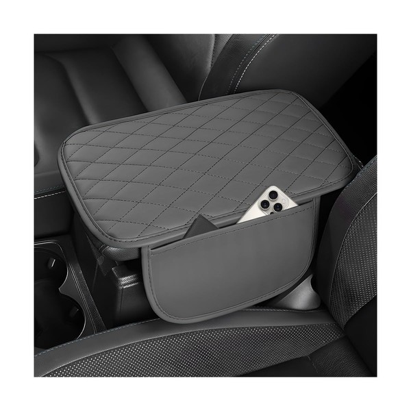 NYTKL Car Center Console Cover, PU Leather Car Center Armrest