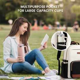 LOVEVOOK Laptop Backpack for Women with Pouch Pocket for Large Capacity Cup,15.6 Inch Backpack Womens Travel Backpack, Waterproof Laptop Computer Bag for Work Business Backpack College Teacher