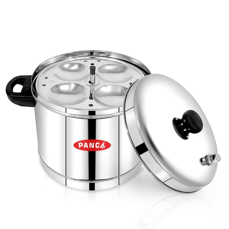 PANCA Idli Maker With 6 Plates - Stainless Steel Premium