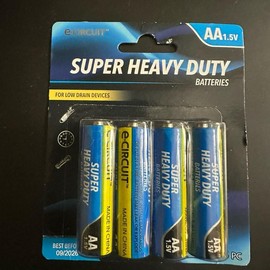 E-Circuit Super Heavy Duty AA Batteries 8 Pack - Size: AAA
