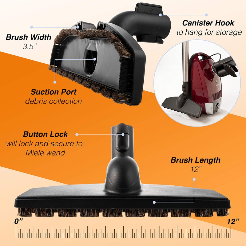 Splinova Miele Vacuum Generic Black Parquet Floor Brush Tool Replacement