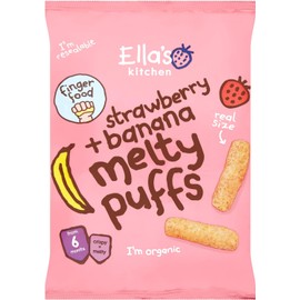 Ella's Kitchen Organic Strawberry & Banana Melty Puffs (4 x 20g)