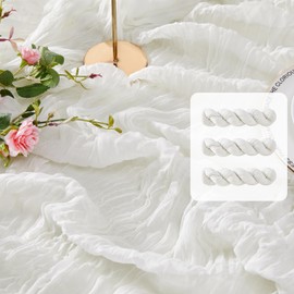 sea incrsion 3Pack White Cheesecloth Table Runner, 10ft Gauze Cheese Cloths Table Runners, Boho 35x120 Inches Rustic Tablerunner for Wedding, Bridal Baby Shower, Party, Birthday Decorations