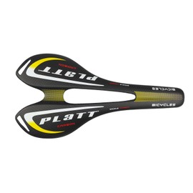 PLATT Bike Carbon Fiber Saddle Lightweigth Bicycle Seat for Road Bike and Mountain Bike 3K Matte,Yellow