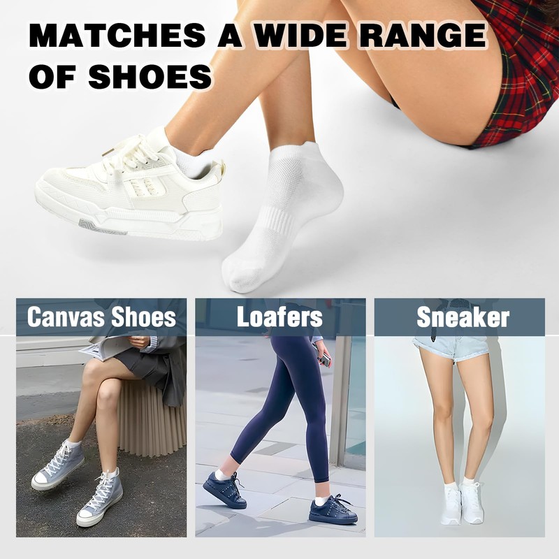 Walifrey Ankle Socks for Women, 6 Pairs Low Cut Athletic