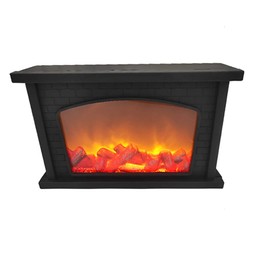 Hzemci Simulation Fireplace Lantern - Home LED Faux Fireplace, USB Or Battery-Charged Tabletop Fireplace, Decorative Fireplace That Simulates 3D Flame (33CMx21CMx8.5CM)
