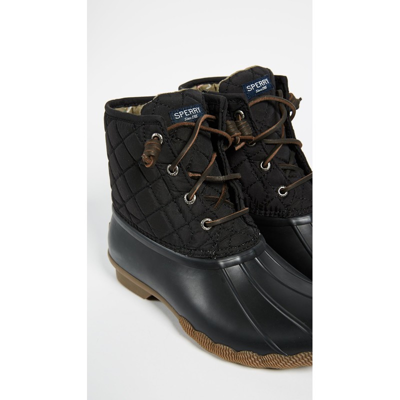 Sperry Women's Saltwater Boots, Black, 7.5 W
