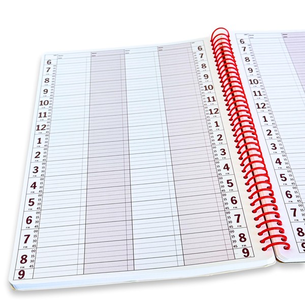Notebook Planner, 4 Column Appointment Book – Large 8.5" x