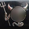 Huayang Stilvolle Silber 3D Teufel Dämon Auto hinten Emblem Aufkleber