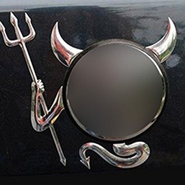 Huayang Stilvolle Silber 3D Teufel Dämon Auto hinten Emblem Aufkleber Aufkleber