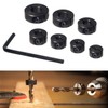POWERTEC Drill Bit Stop Collar Set, 7 Piece Set Adjustable
