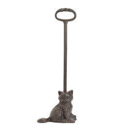 Sungmor Portable Door Stopper Wedge | 21.6" Tall Lovely Cat Door Holder | Cast Iron Heavy Duty Animal Statue Door Stops with Handle | Antique Style Decorative Ornaments for Home or Yard